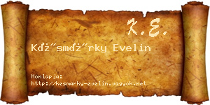 Késmárky Evelin névjegykártya