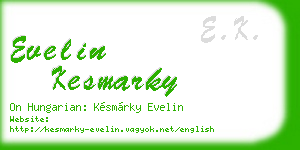 evelin kesmarky business card