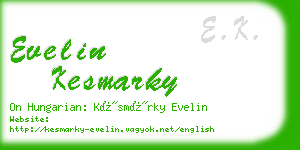 evelin kesmarky business card
